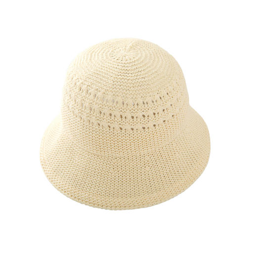 三彩2026新款镂空钩花针织渔夫帽遮阳透气桶帽盆帽沙滩海边出游女 商品图4