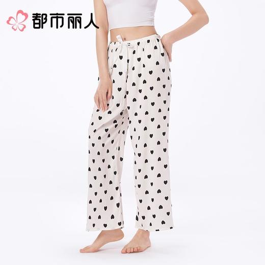 都市丽人睡衣女士睡衣薄家居服软绵绵印花睡衣女士家居长裤单条长裤LHC8A1 商品图2