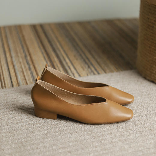 【偏小拍大1码！爆款归来！高跟单鞋 知性优雅】浅幼 平底鞋高跟鞋2款 时尚减龄 方头款高跟可增高4厘米！ 5色可选 商品图14