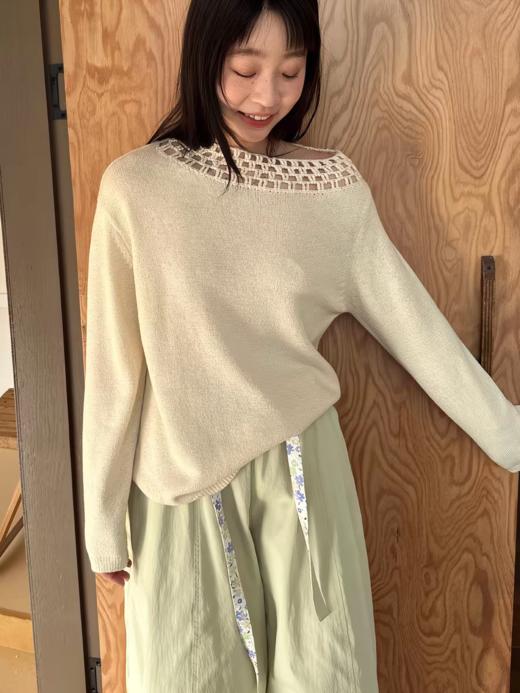 nothe Case布然/NC261814/「海风砂糖」手钩斜肩一字领毛衣 商品图0