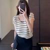 【简单大方 松弛优雅的条纹针织衫】简简单单却很有味道的一款夏日搭配 商品缩略图0