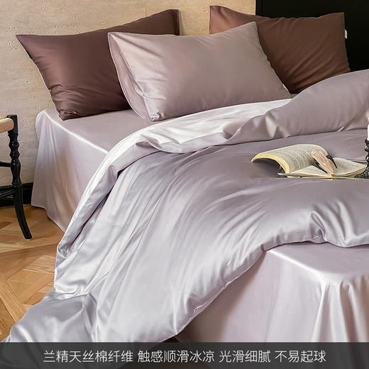 丝滑凉感~兰精天丝棉床上四件套A类春夏季丝滑莱赛尔被套床单轻奢2026新款 商品图3