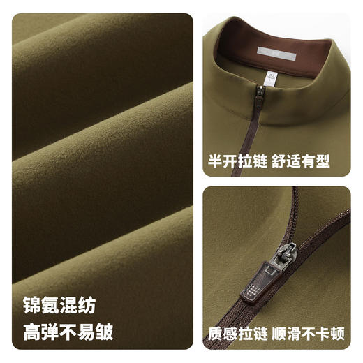 【7A抑菌&远红外发热】圣得西双面磨毛卫衣2026春季商务绅士上衣 商品图4