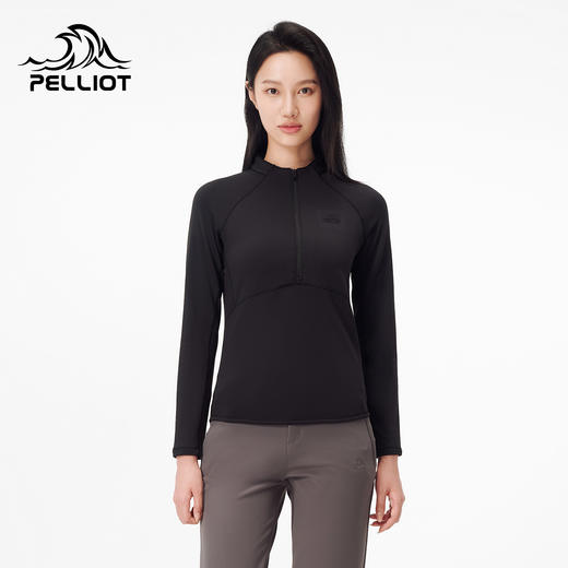 伯希和户外运动T恤女款Polygiene抗菌透气休闲内搭徒步长袖上衣 商品图0