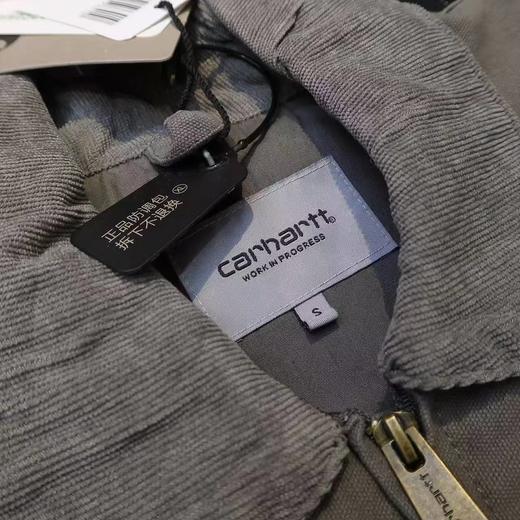 F031012宽松拉链下摆螺纹男女同款软化细腻帆布质感工装克外套 商品图11