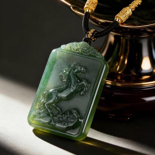 珠御在殿·新疆玉石吊坠 （白玉/碧玉/金丝玉）520好礼\礼盒装带证书 商品图6