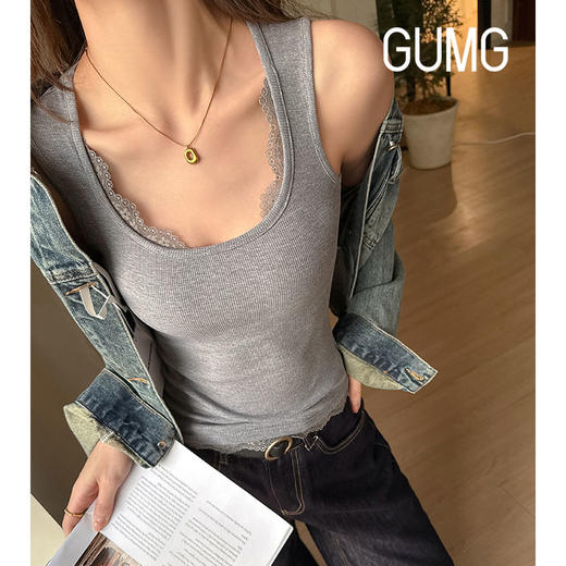 【云上泰富】&【壹半麦合】蕾丝花边U领吊带 吊牌价:298元2件 活动价:69元2件 商品图0