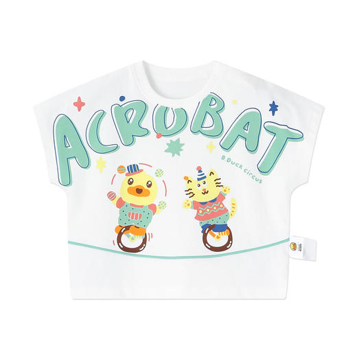 [驱蚊抗菌]bduck小黄鸭童装儿童纯棉T恤小男孩透气短袖夏款上衣90-150 BF2701097 商品图3