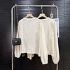 F031059早春假日法式轻薄呼吸感透气纯棉刺绣提花时尚清淡配色特殊领口衬衫 商品缩略图3
