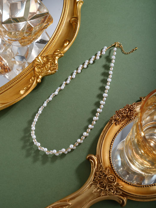 子佩集【流金纪年】珍珠惜王妃项链【XXXL017】法式编织镀金2602 商品图3