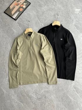 F031048吸湿速干T恤S-Functional男女半拉链长袖速干衣