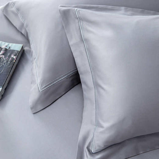 【代发】140支 纯色素色套装 蓝铂四件套纯棉（尺寸为被罩尺寸） 商品图4