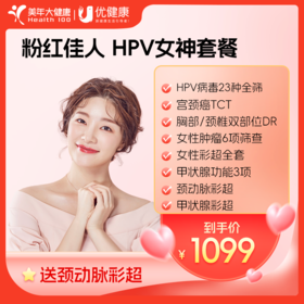 【年终大促】【女性体检T0P1】粉红佳人 HPV+TCT女性妇科全面体检-2025（送深度报告解读）