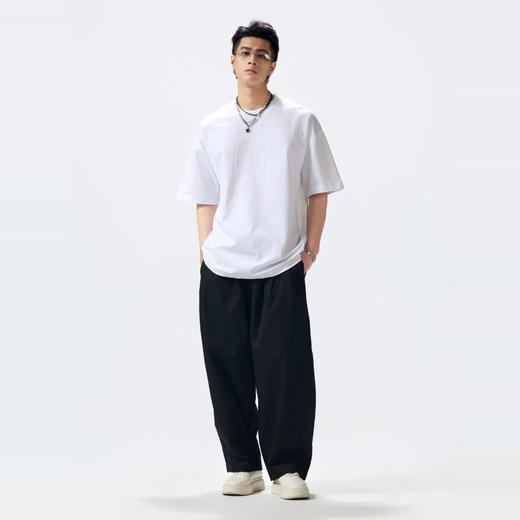 PINLI品立2026夏季新款男士重磅厚版宽松圆领落肩袖短袖T恤上衣潮GD262111031 商品图4