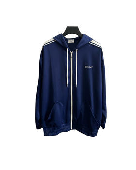 中性款logo刺绣连帽外套la008