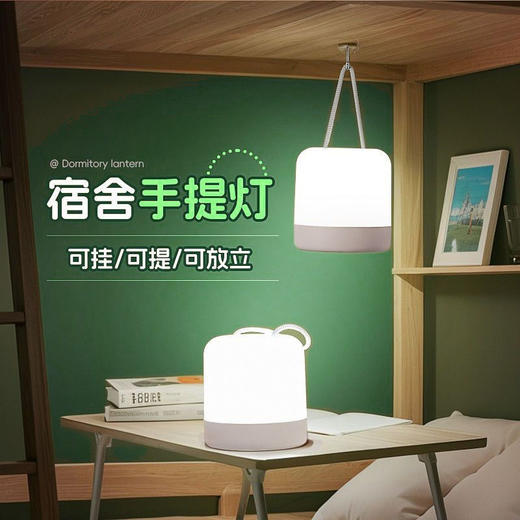 带遥控悬挂灯【悬挂式 多用小夜灯】宿舍床上多用柔光灯 护眼学习悬挂式 充电款大学寝室宿舍灯 小夜灯床上 商品图2