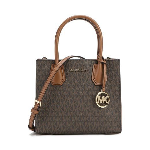 194900271889 迈克高仕MICHAEL KORS Mercer 时尚潮流百搭中号Logo印花皮革风琴式斜挎包【22X10X19CM】 商品图0