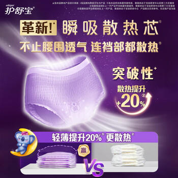 护舒宝考拉散热安睡裤2条M码裤型卫生巾安心裤姨妈巾夜安裤自营密封 /个人护理 /女性护理 /裤型卫生巾 商品图1