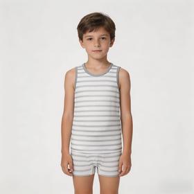 【莫代尔系列】舒雅童装男童背心 95%莫代尔5% 氨纶 3B/26384V