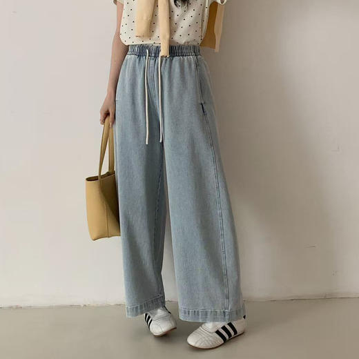 SIIJJEYY枝辑 汀蓝白牛随心春款牛仔裤 藏肉显高 柔软舒适【ys】 商品图8