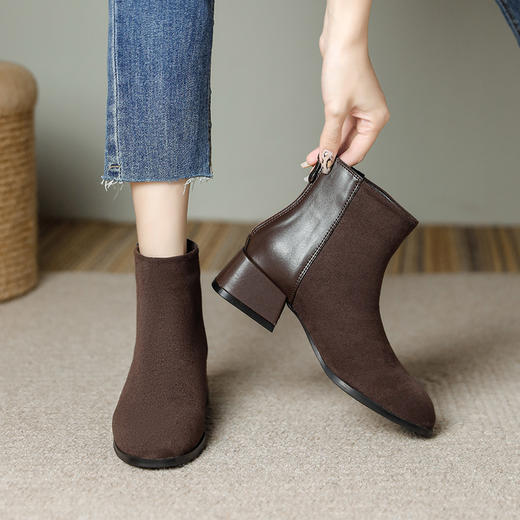 【热卖5年屹立不倒！跟高3.5cm 穿上秒拥有大长腿的切尔西靴】百搭舒适 粗跟不蹩脚 切尔西靴 商品图3