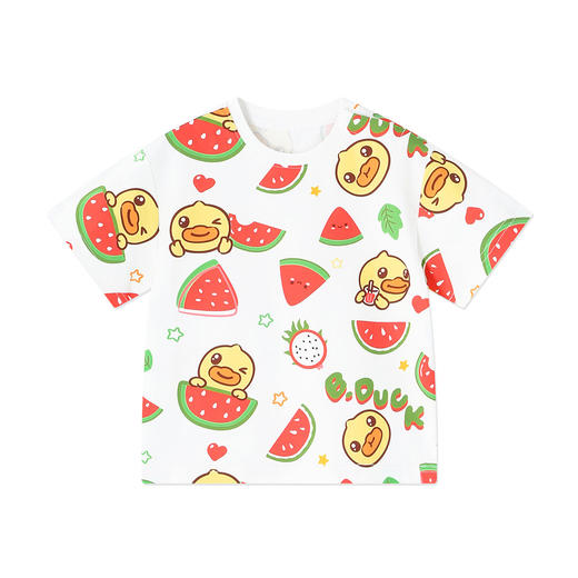 bduck小黄鸭童装男童短袖T恤儿童速干衣宝宝夏装女童冰感卡通上衣90-140 BF2701076 商品图3