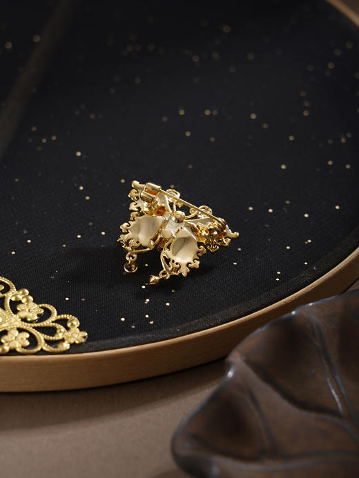 子佩集【蝶瑞呈祥】珍珠惜王妃胸针【XXXZ280】镀金珐琅彩蝴蝶2602 商品图4