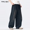 PINLI品立2026春季新款男士宽松阔腿裤水洗直筒休闲牛仔长裤潮牌GD262116018 商品缩略图2
