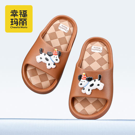 幸福玛丽  木马柴犬儿童凉凉拖鞋 NY-9080 轻软 EVA 材质久穿不累 耐磨波纹大底防滑稳当 商品图8
