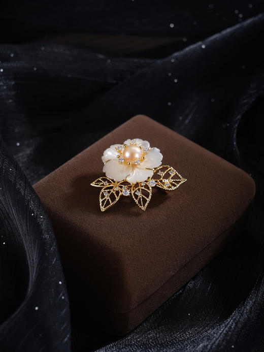 子佩集【花映鸿图】珍珠惜王妃胸针【XXXZ257】五瓣花2602 商品图3