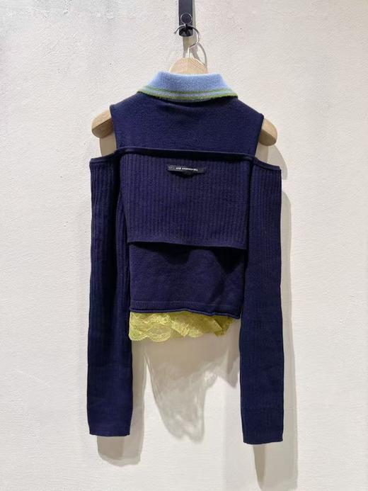 女款拼接polo领针织衫la001 商品图1