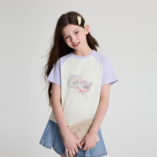 笛莎/Deesha 2026年夏季新款中童T恤撞色T恤 商品图0