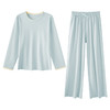 爱帝女式轻体棉莫代尔圆领长袖家居服套装 商品缩略图9