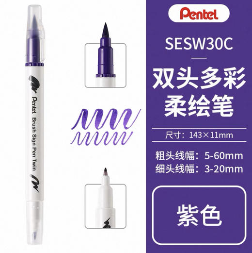 派通彩色双头柔绘笔SESW30C-T108 商品图0