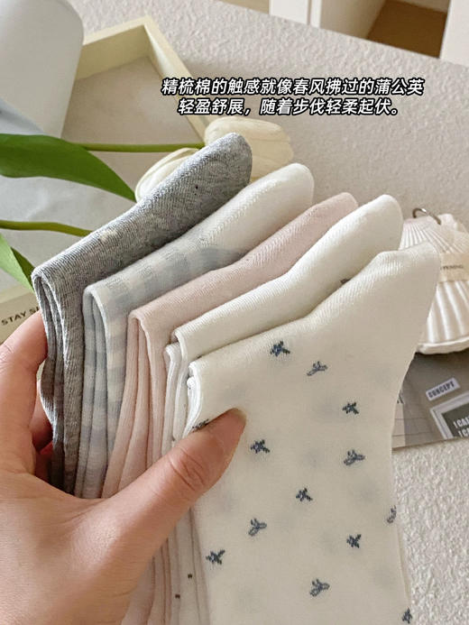 到手8️⃣双‼️19.9元❗️【蝶时舞 新款春夏氧气感中筒袜】好看又好穿，绝美‼️ 闭眼入💥 ✅️亲肤透气，卷边不勒腿还显瘦 搭什么都好看🌸性价比拉满  商品图1