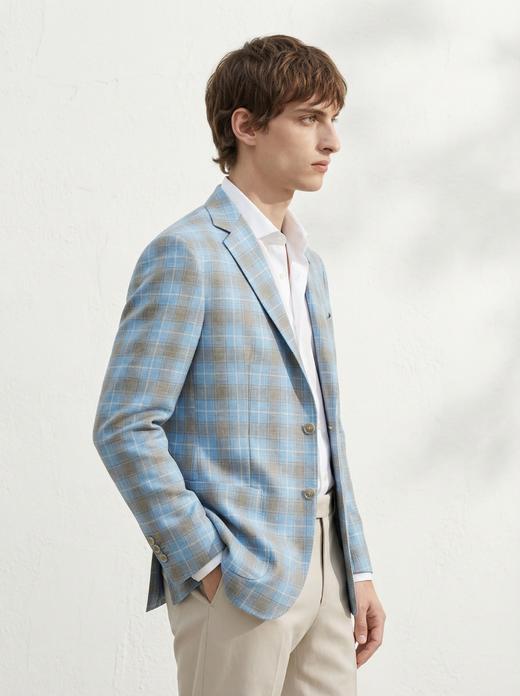 「40款可选」Loro Piana Rhapsody 羊毛蚕丝亚麻混织全麻衬单西 商品图6