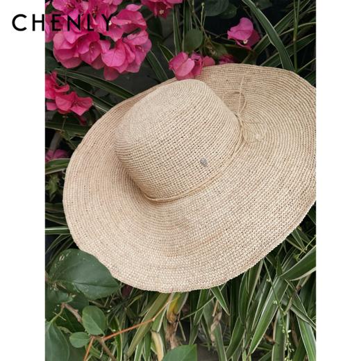 尘衣｜26SS原厂资料进口拉菲草编织大檐帽 商品图0