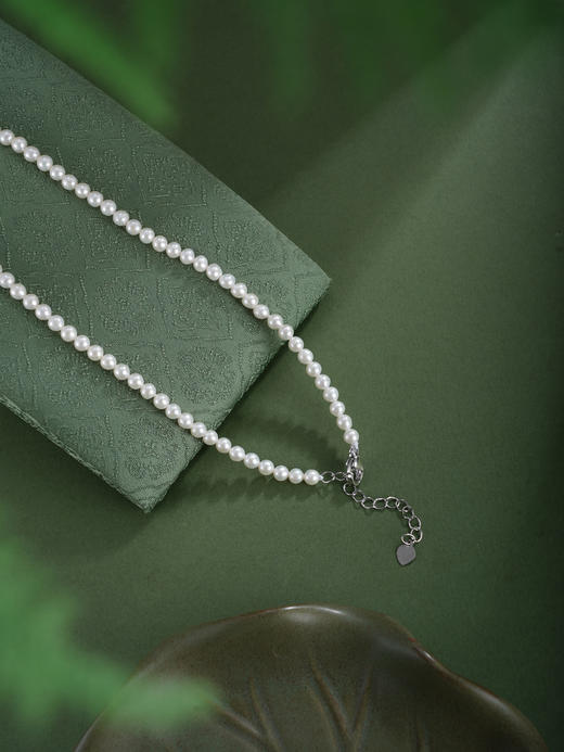 子佩集【琼花绮语‌】珍珠惜王妃项链【XXXL024】绿玉髓圆形2602 商品图3