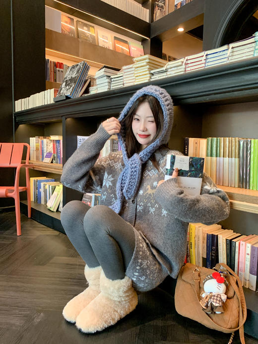 【110元任选2件】现货！ 费尔岛毛织半裙 商品图10