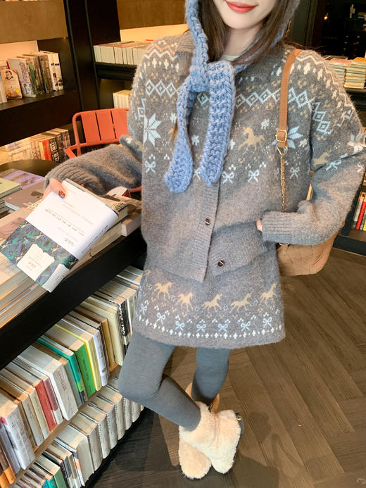 【110元任选2件】现货！ 费尔岛毛织半裙 商品图5