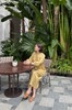 设计师蝴蝶缎面连衣裙 商品缩略图0
