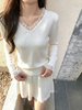 【110元任选2件】现货！ 韩系白色v领针织衫 商品缩略图7