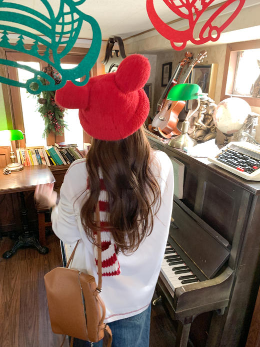 【110元任选2件】现货！韩系苹果印花加绒打底衫 商品图9