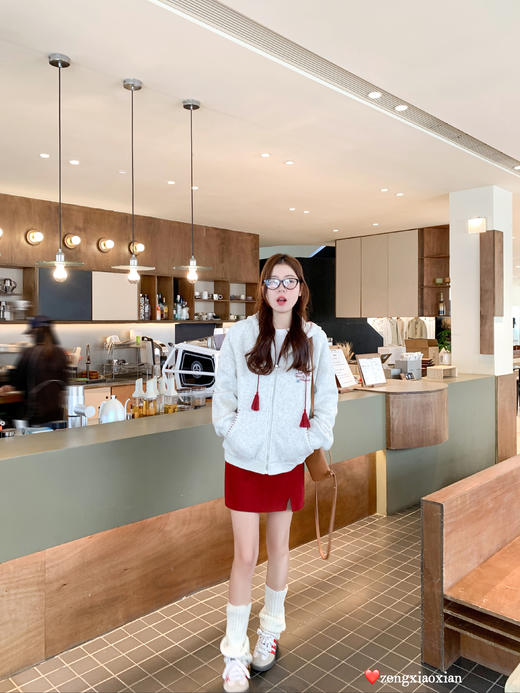 【110元任选2件】现货！红色圣诞过年半身裙子 商品图8