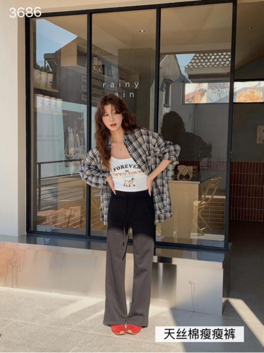 🌈【骆柒柒〈Lu感天丝棉空气瘦瘦喇叭裤〉】对于女生来说，❣️买裤子，舒适度永远是第一位的 🔥——再好看的裤子，要是勒腿、磨皮肤、不透气，也只能压箱底。 商品图3