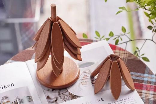 Trees&wind树型隔热餐垫4片|是隔热垫也是装饰品！高颜值耐高温，乌檀木整木质感好 商品图3