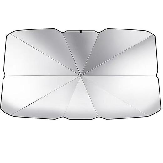 【车友福利❗️19.9抢🔥钛银遮阳汽车伞 送收纳皮套】升级加厚 隔热防晒 无缝不透光 汽车用前挡遮光防晒防紫外线伸缩折叠车窗隔热板夏季新款雨伞 商品图3