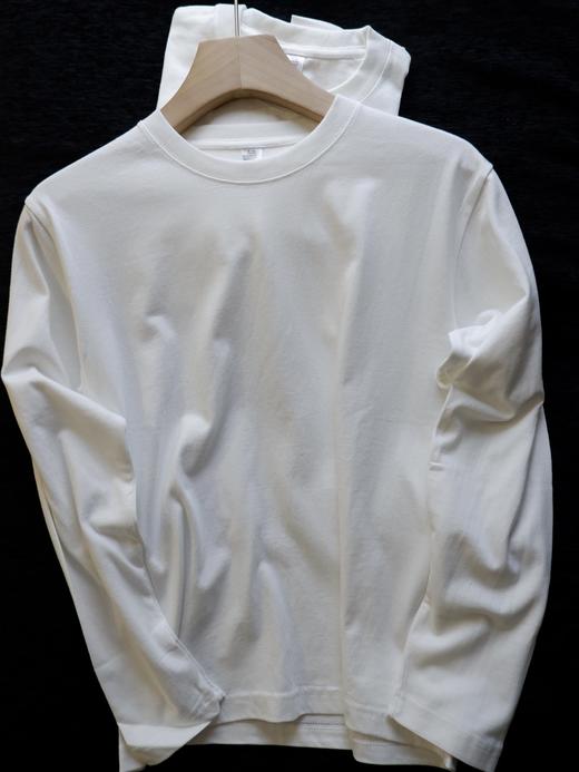 直发【升级版】更加柔顺的600克新疆长绒棉小白T 长袖T恤 商品图6