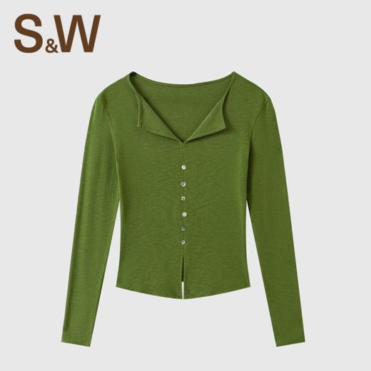 【SW速惟】 翻领针织长袖毛针织衫上衣开衫4570 商品图0