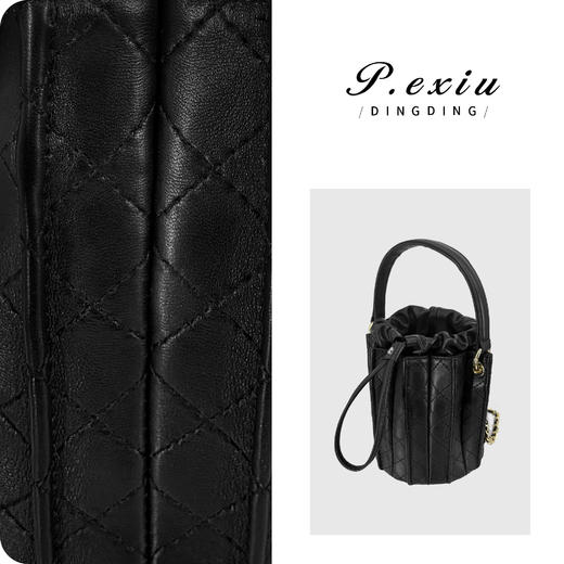 PanYiXiu/潘依绣
羊皮小香风菱格链条包单肩斜挎包百搭水桶包 ZC2601 商品图0